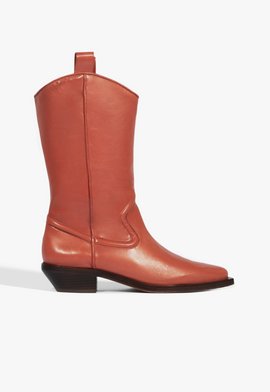 Bota Western Couro Vermelho