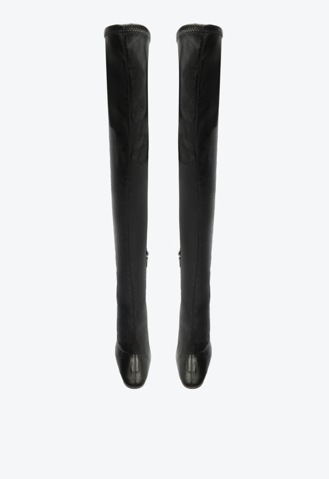 Bota Over The Knee Marvila Verniz Preta