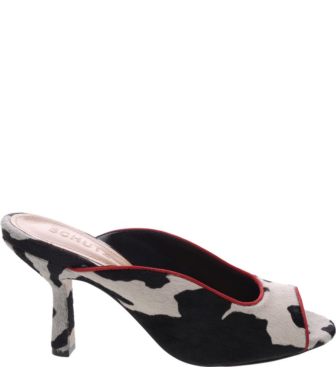 Open Mule Cow Nobuck Black Open Mule Cow Nobuck Black
