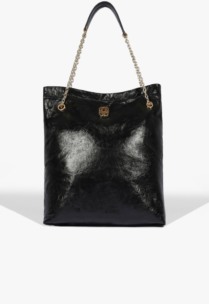 Bolsa Shoulder Hoover Couro Preta