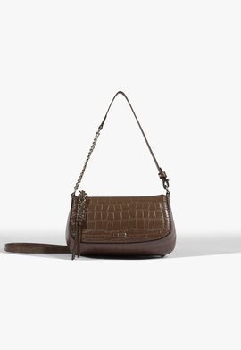 Bolsa Tiracolo Tina Pequena Marrom Escuro