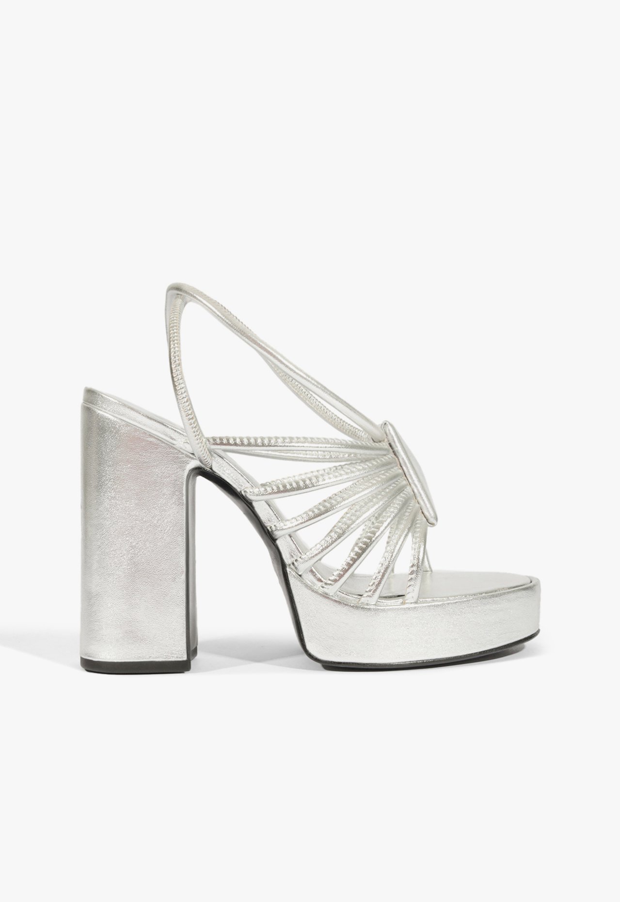 Sandália Plataforma Glam Prateada | Schutz