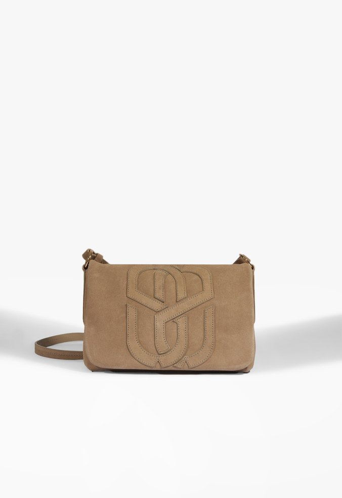 Bolsa Tiracolo Maddison Camurça Bege Pequena