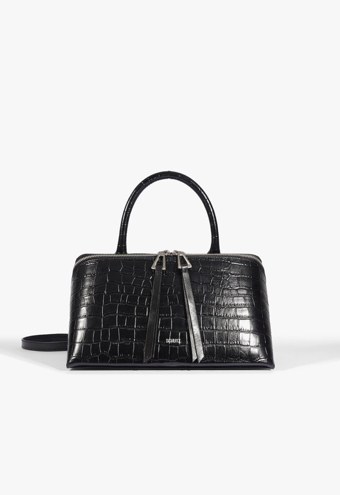 Bolsa Bowling Trix Média Couro Preta