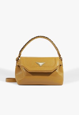 Bolsa Tiracolo Pequena London Couro Amarela