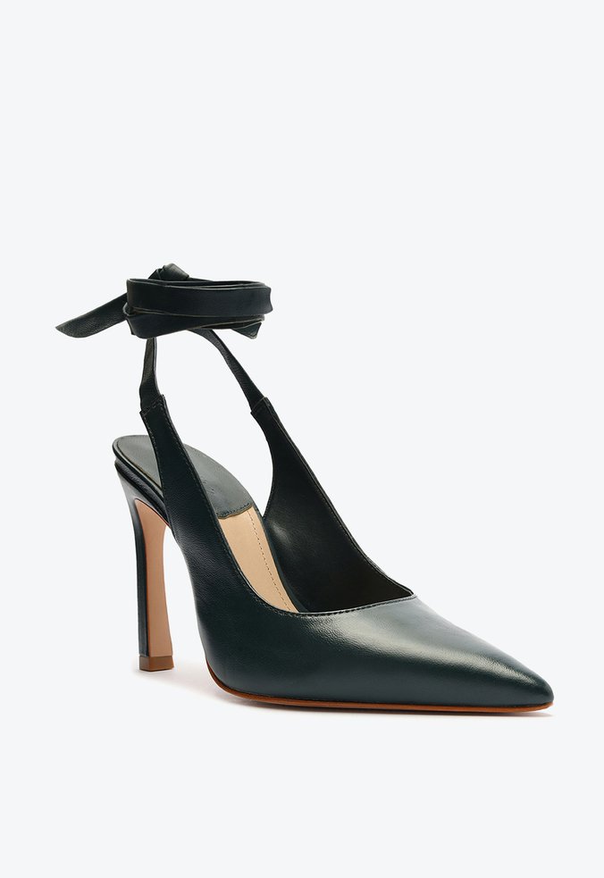 Sapato Scarpin Nyla Couro Verde Escuro Sapato Scarpin Nyla Couro Verde Escuro