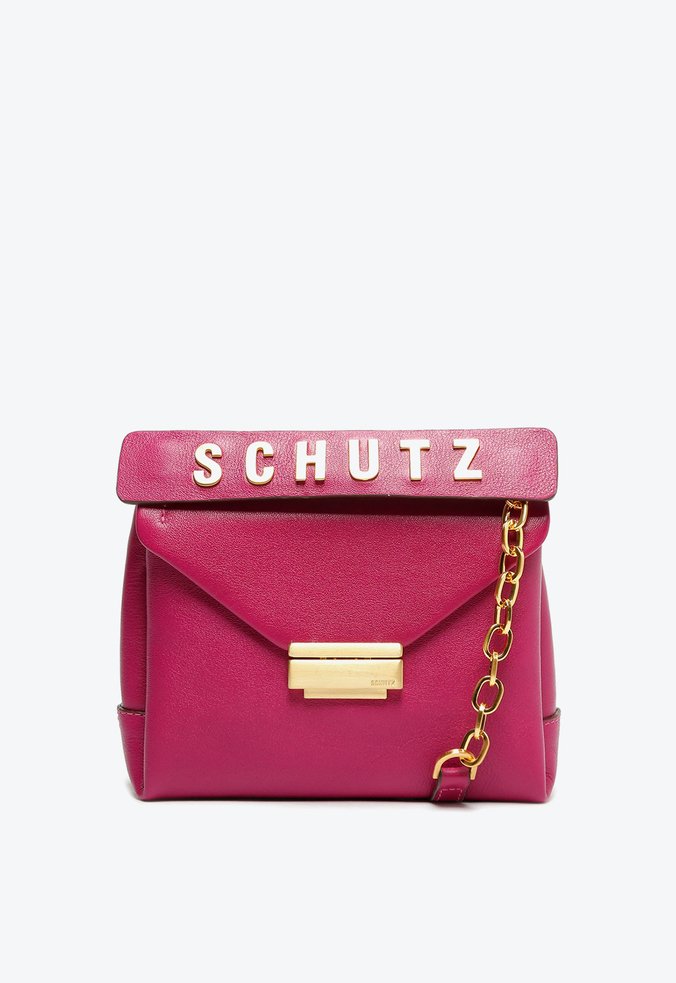 Bolsa Tiracolo Média Luara Couro Rosa Bolsa Tiracolo Média Luara Couro Rosa