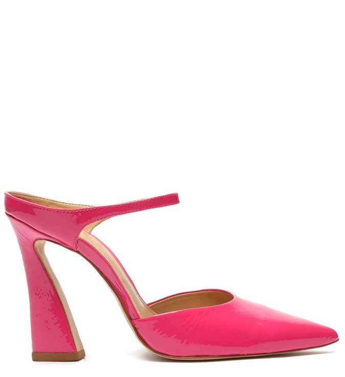 Sapato Scarpin Bico Fino Verniz Rosa