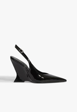 Scarpin Slingback Siena Couro Preto