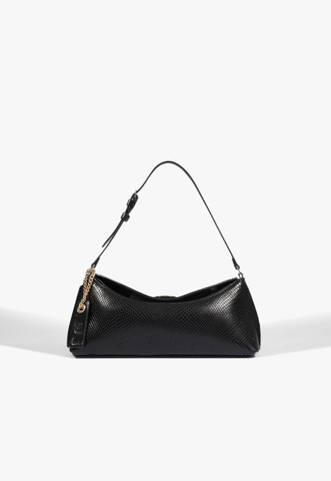 Bolsa Tiracolo Zoe Média Couro Preta