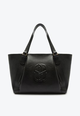 Bolsa Shopping Grande Couro Preta