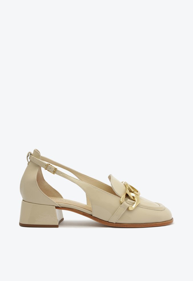 Mocassim Salto Baixo Branco