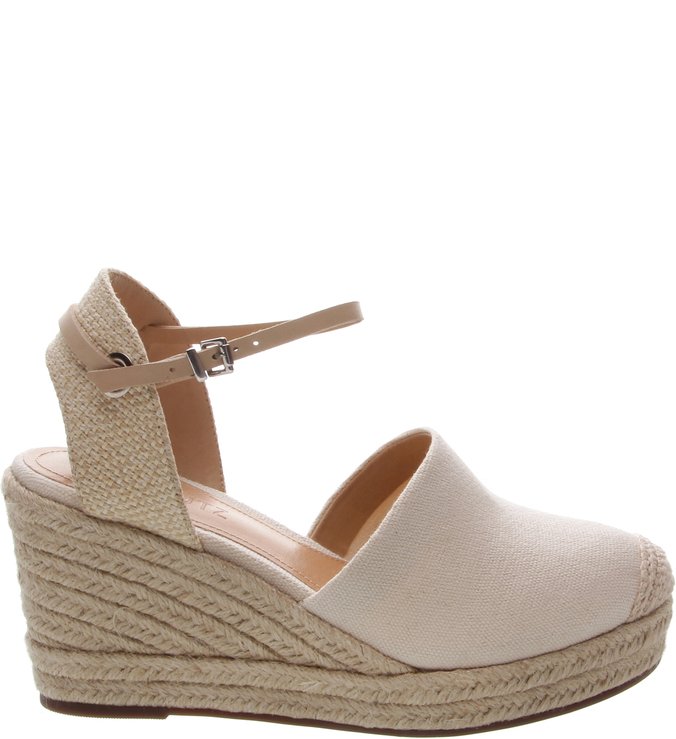 Sandália Espadrille Lona Bege