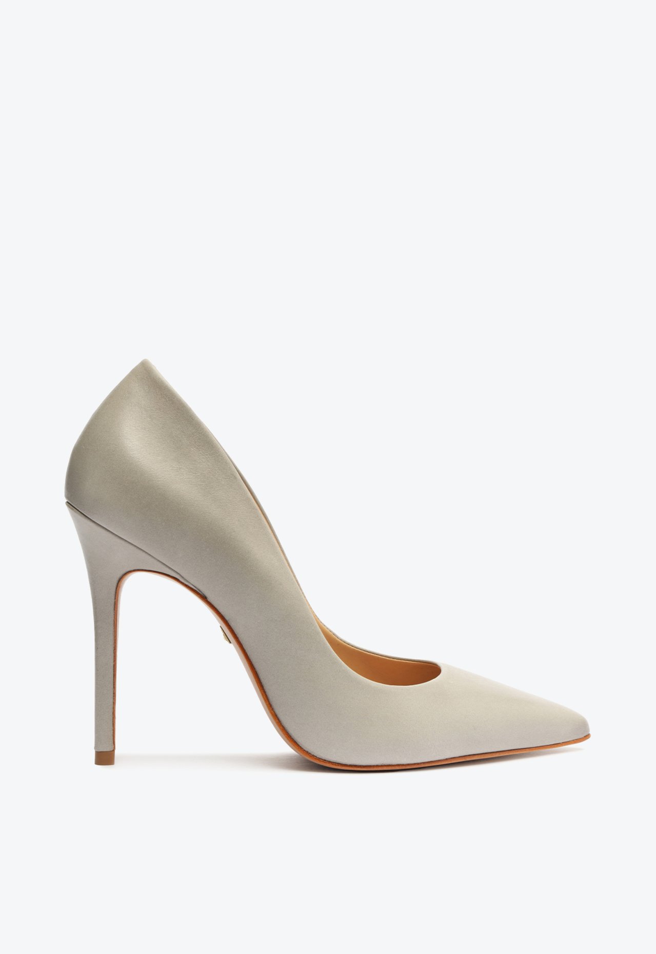 Sapato Scarpin Salto Fino Couro Cinza | Schutz