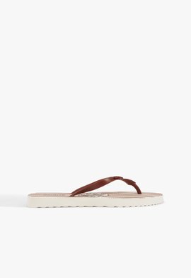 Chinelo Schutz Branco e Marrom