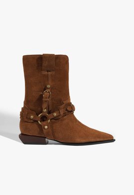 Bota Maine Buckle Couro Marrom