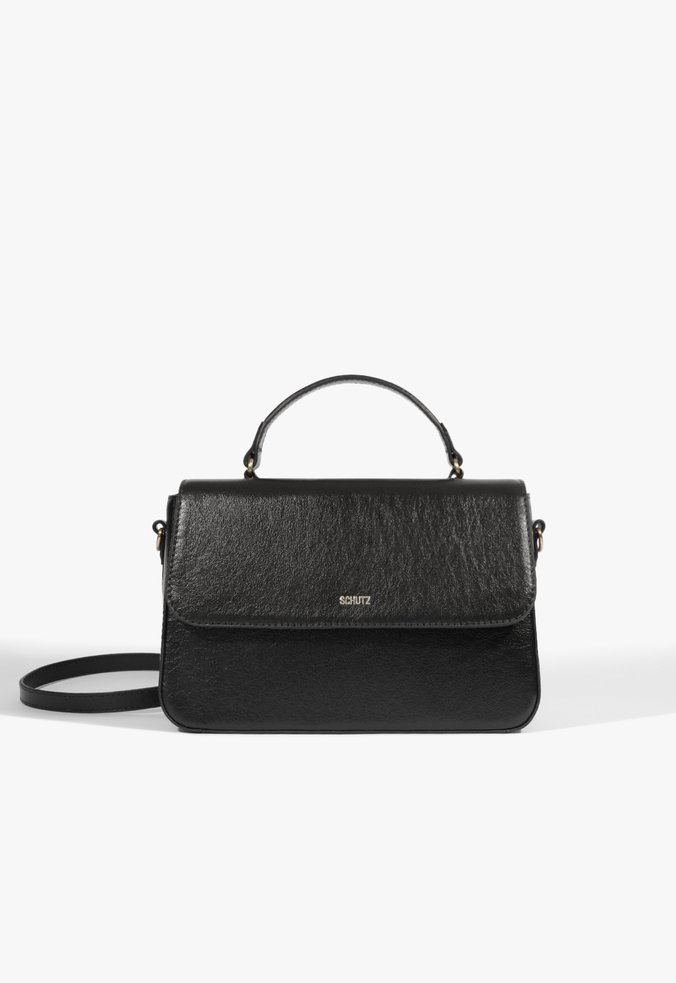 Bolsa Shoulder Média Couro Preta