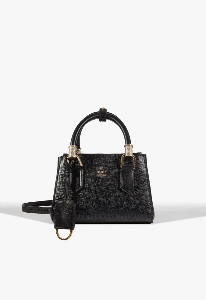 Bolsa Tote Baby Lauren Pequena Couro Preta