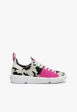 Tênis Schutz Melrose Camurça Couro Rosa Animal Print